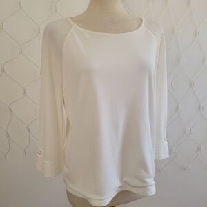 Calvin Klein Miminalist Top / Light Creamy White / Size Medium